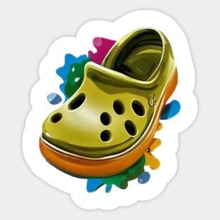 Yellow crocs sticker top